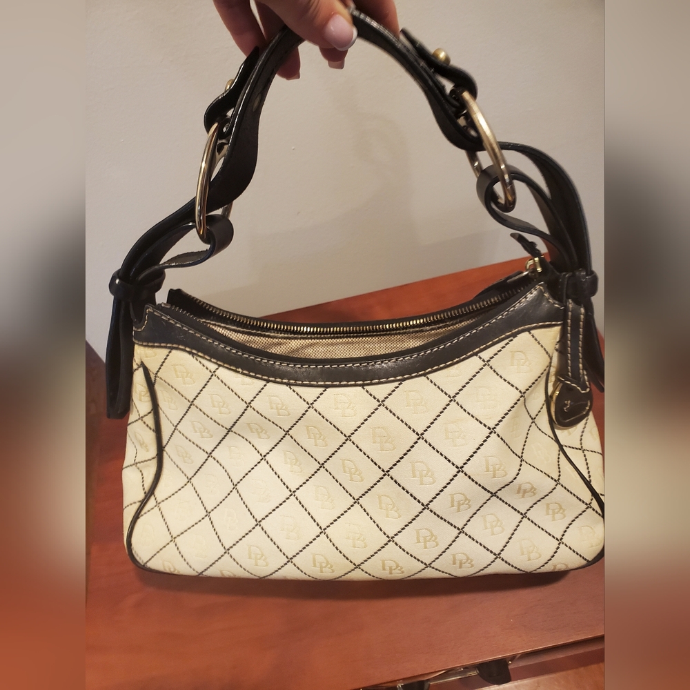 Dooney & Bourke Black and Cream Handbag